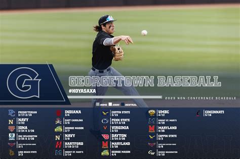 georgetown university baseball|georgetown university baseball schedule 2024.